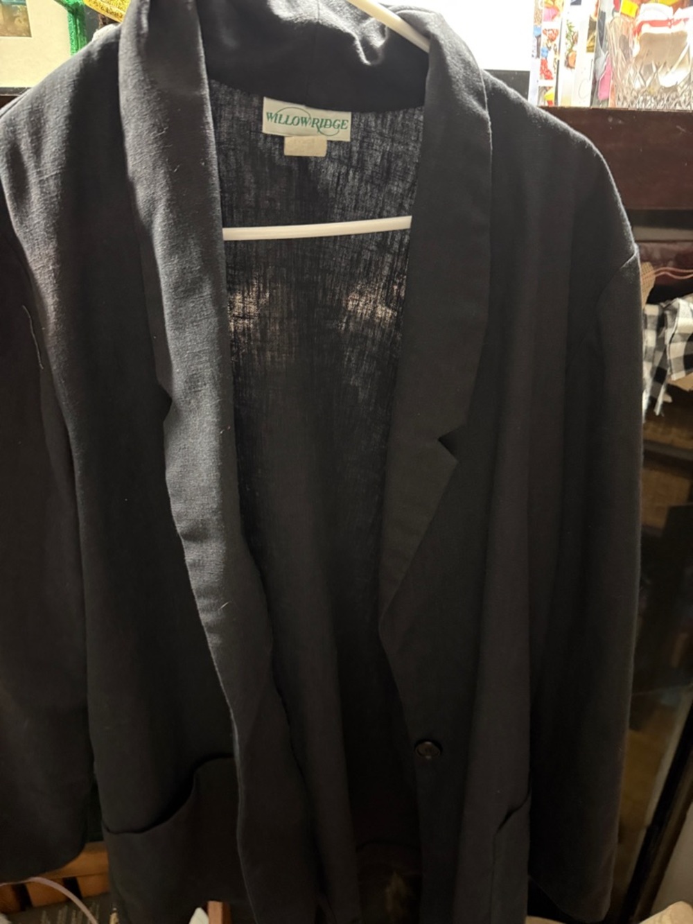 Willow Ridge Black Open-Front Blazer with Shawl Collar